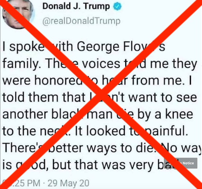 fake trump floyd tweet
