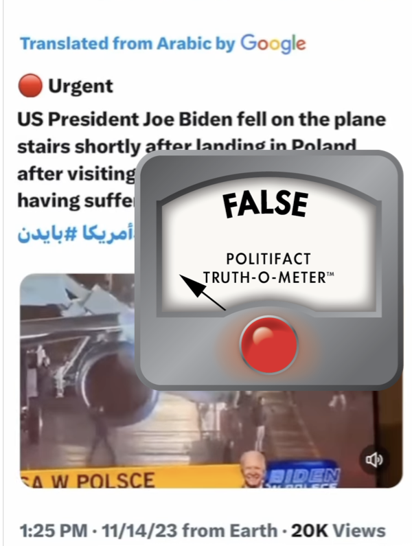 False meter Biden falling plane in Poland embed