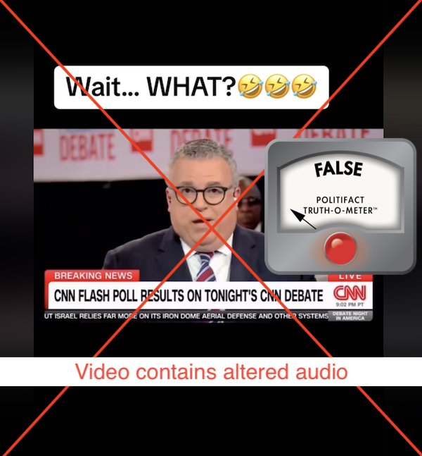 CNN False embed altered video