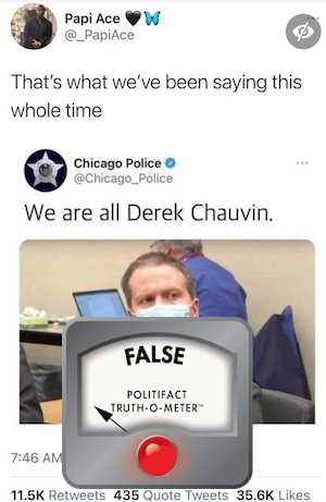 False Chicago Police tweet