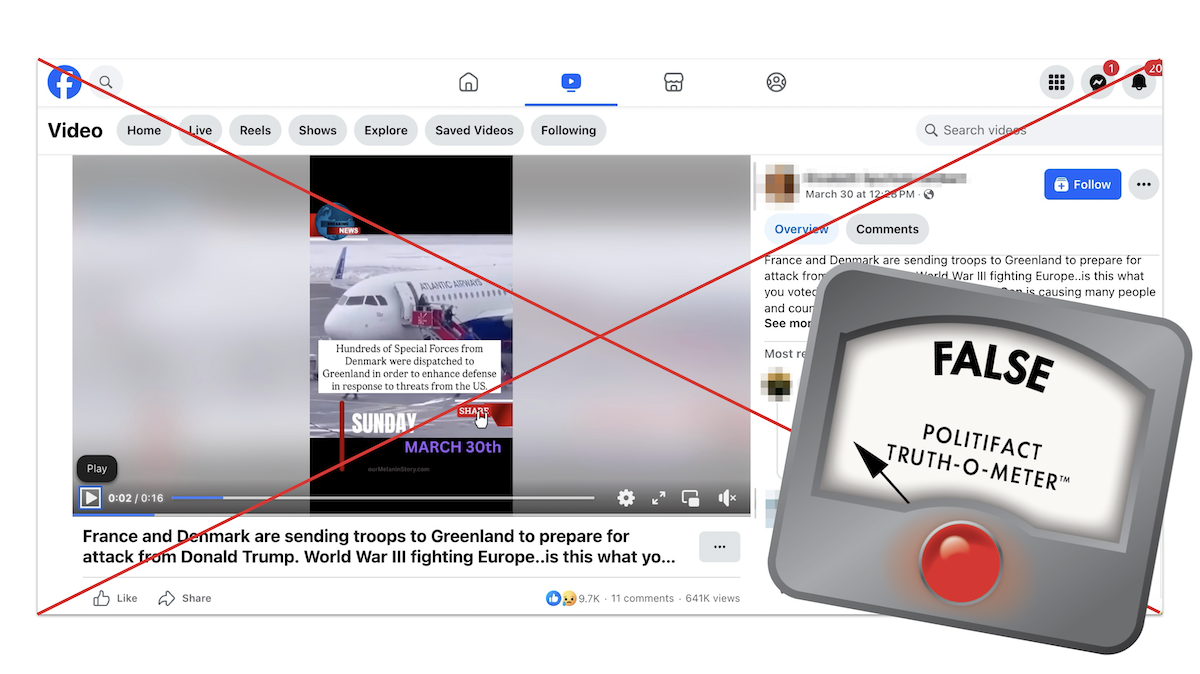 False graphic for claim about French and Danish troops in Greenland 04-01-2025