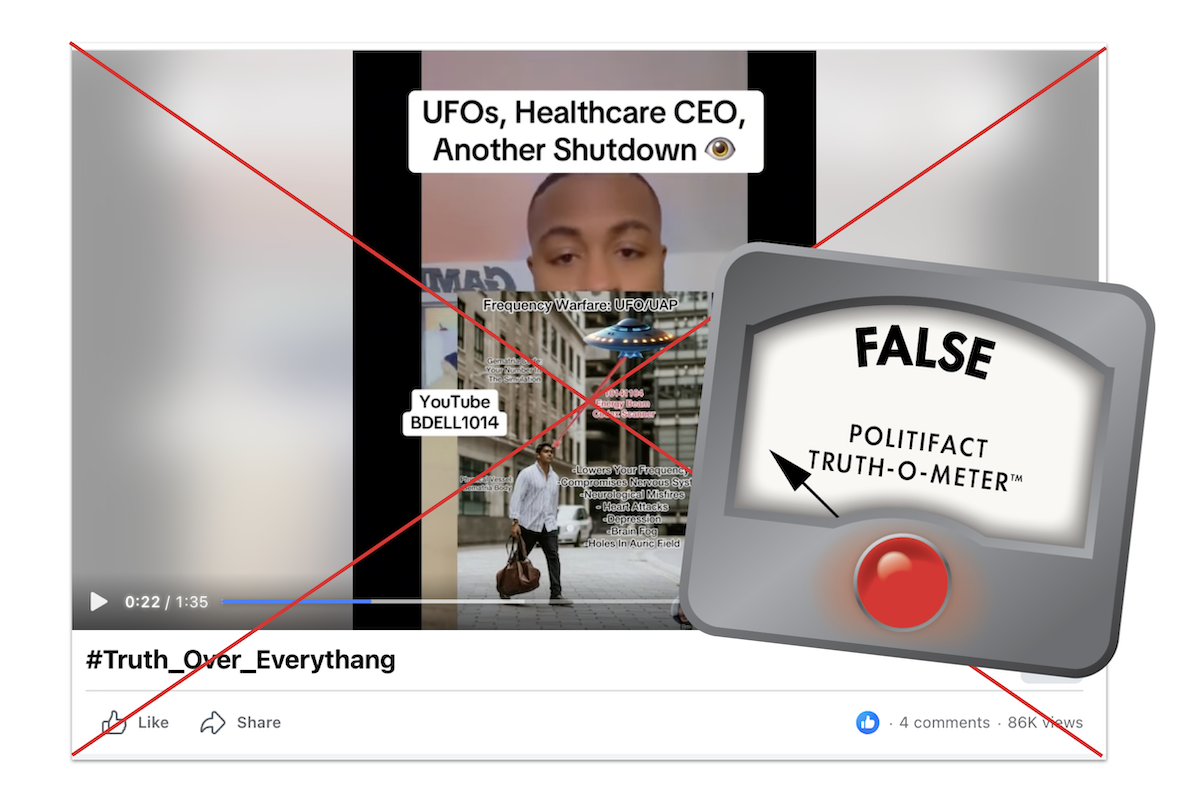 False graphic for claim that drones have weapons that can cause pestilence 12-17-2024