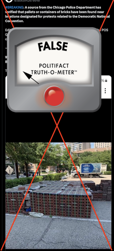 False meter on bricks photo