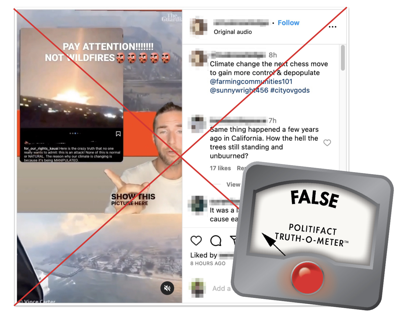 False Hawaii fire claim