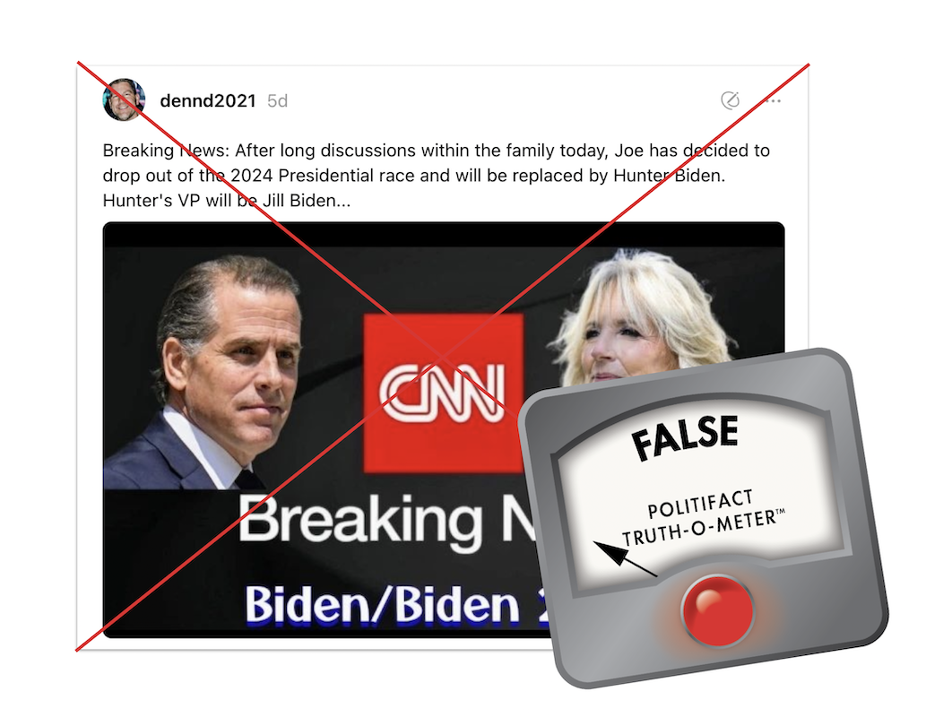 False post for claim that CNN reported July 3 that Joe Biden was dropping out of race 07-09-2024