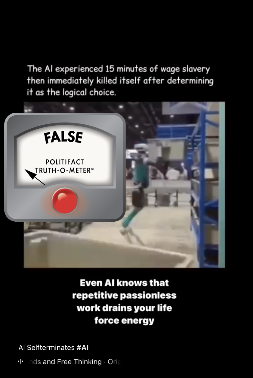 False robot sel-terminate IG post embed