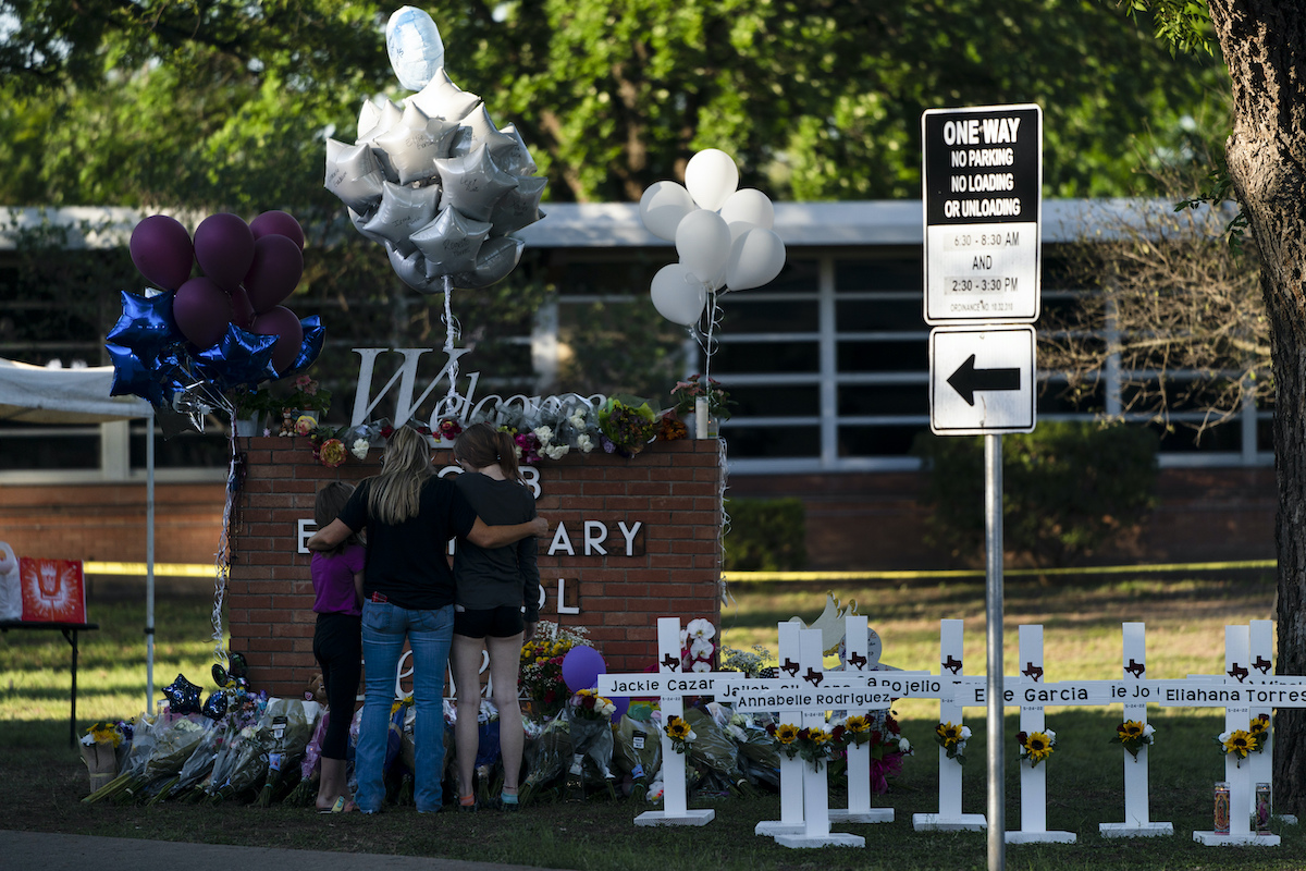 Family members pay respect to victims at Uvalde school on May 26