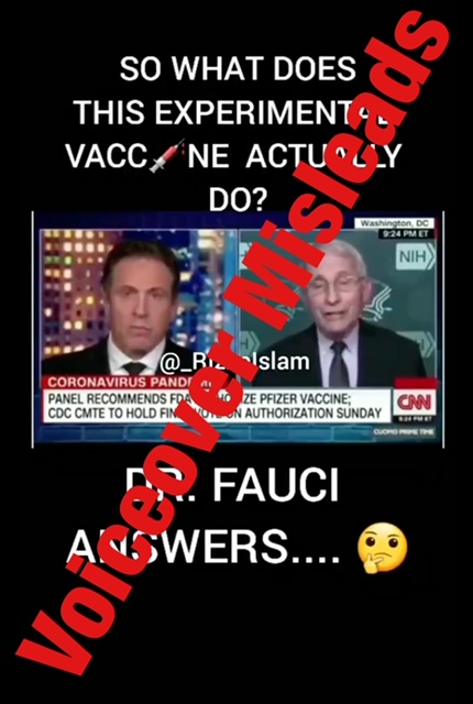 Fauci IG post False