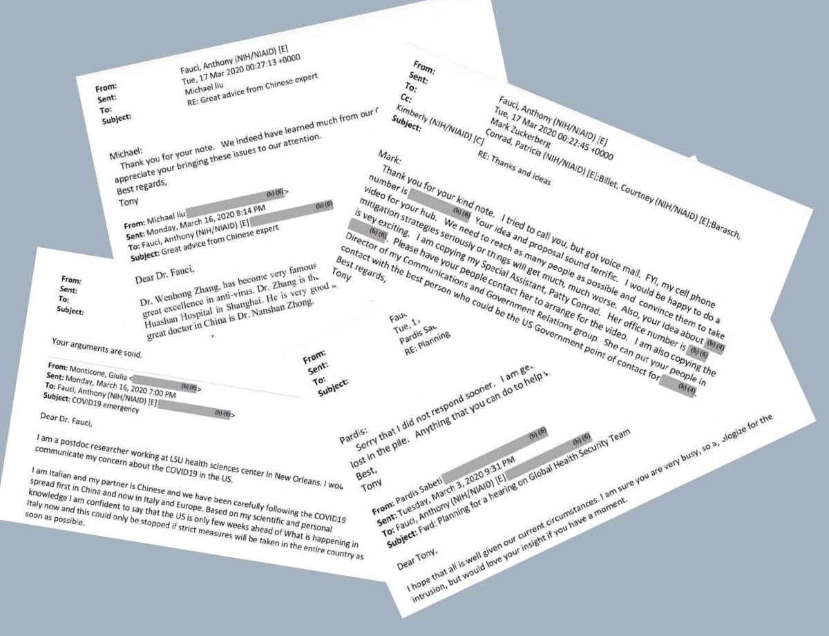 Fauci email montage