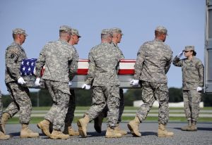 Afghanistan flag-draped coffin