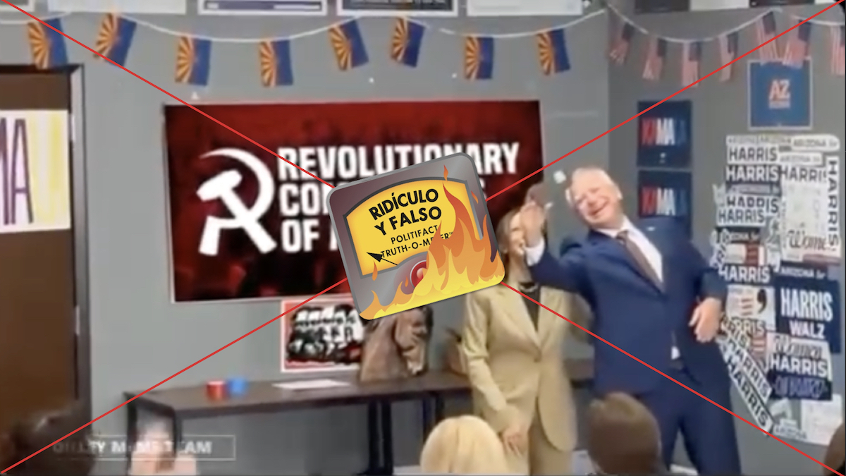 Grafico de cartel falso de Harris y Walz 08/2024