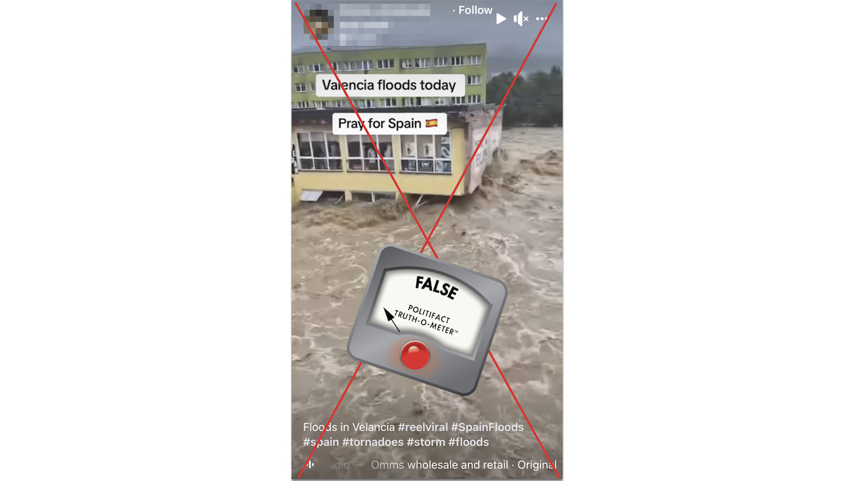 Embed on false Spain flood clips 2