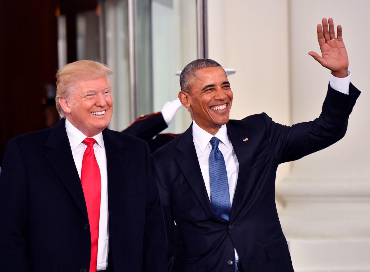 Trump and Obama (inauguration)
