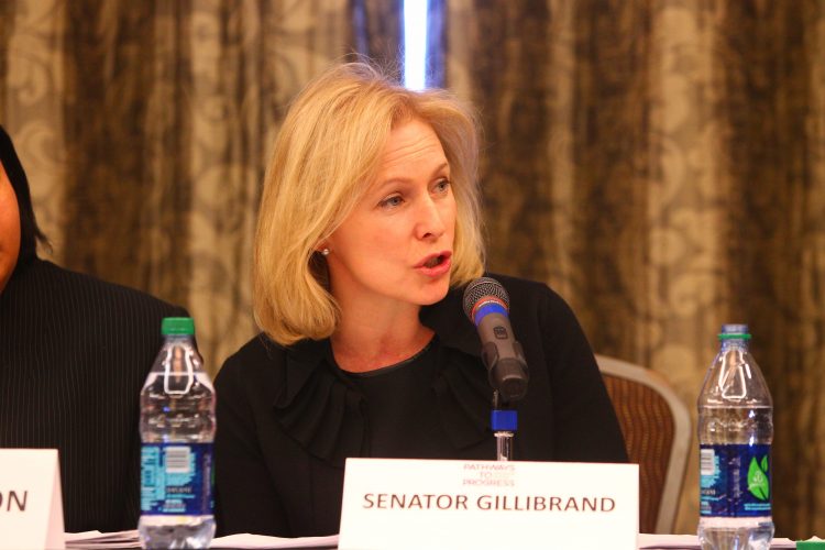 Gillibrand at table