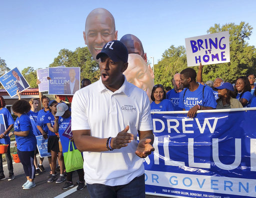 Andrew Gillum in Tallahassee Oct. 6 2018