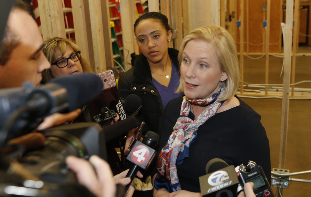 Gillibrand tax gaggle photo