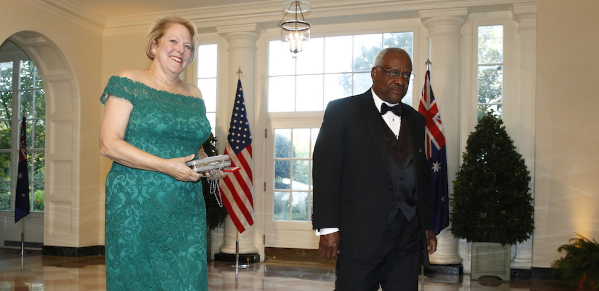 Ginni Thomas and Justice Clarence Thomas 9-20-19 at White House