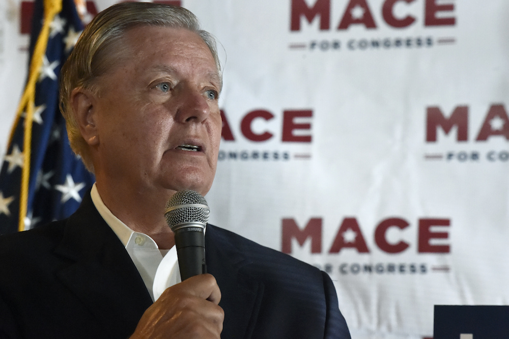 Graham at Mace campaign event