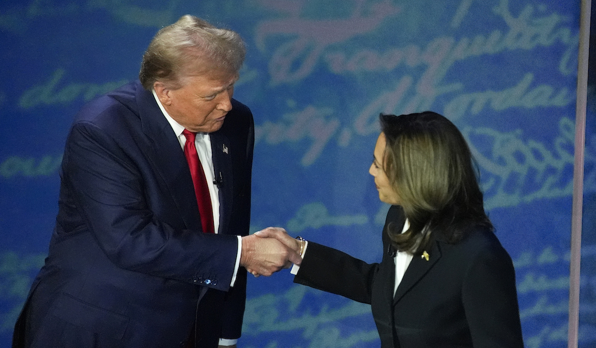 Kamala Harris and Donald Trump meet before debate in Philadelphia, 9-10-2024