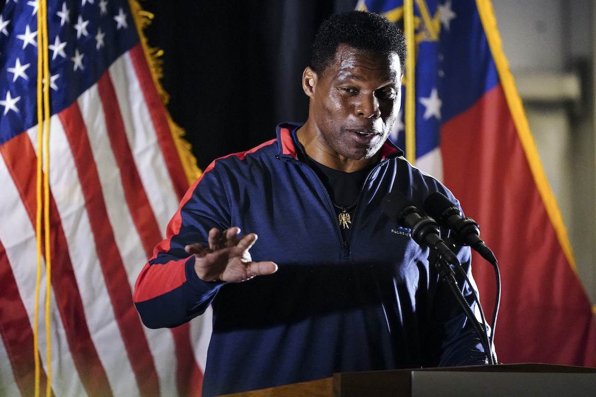 Herschel Walker in Canton Georgia at a rally 11-10-22