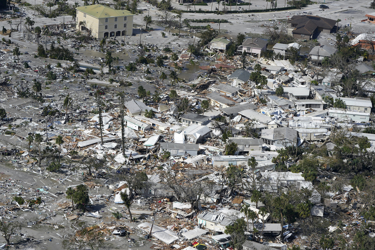 Hurricane Ian Sept 29, 2022 - Fort Myers Beach destruction