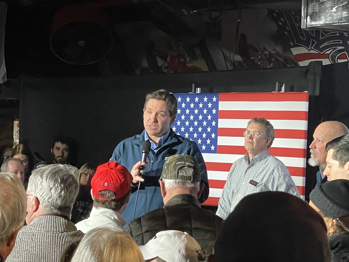 Florida Gov. Ron DeSantis in Hampton, N.H., 1-17-2024