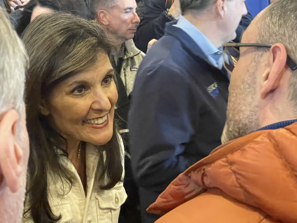 Former United Nations Ambassador Nikki Haley in Rochester, N.H., close up, 1-17-2024