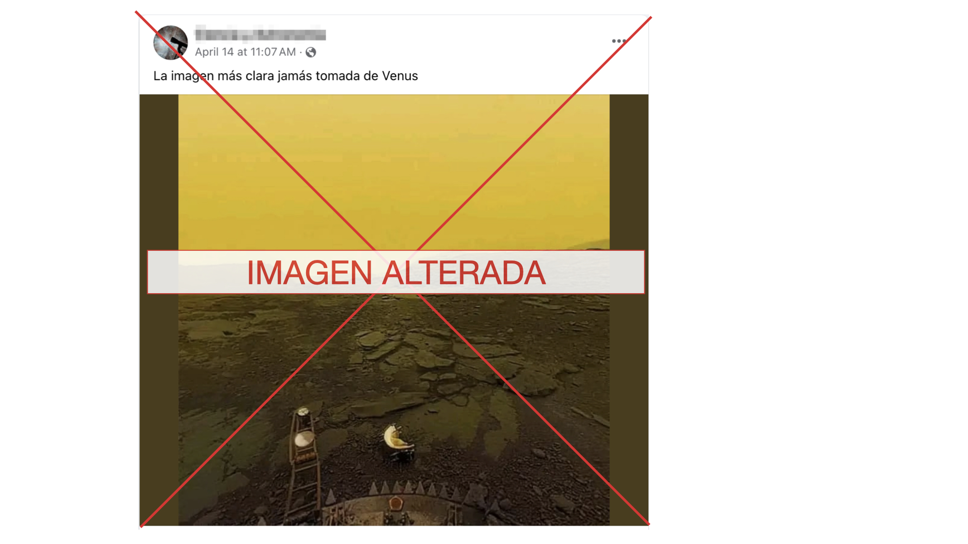 Imagen del planeta Venus alterada En Español