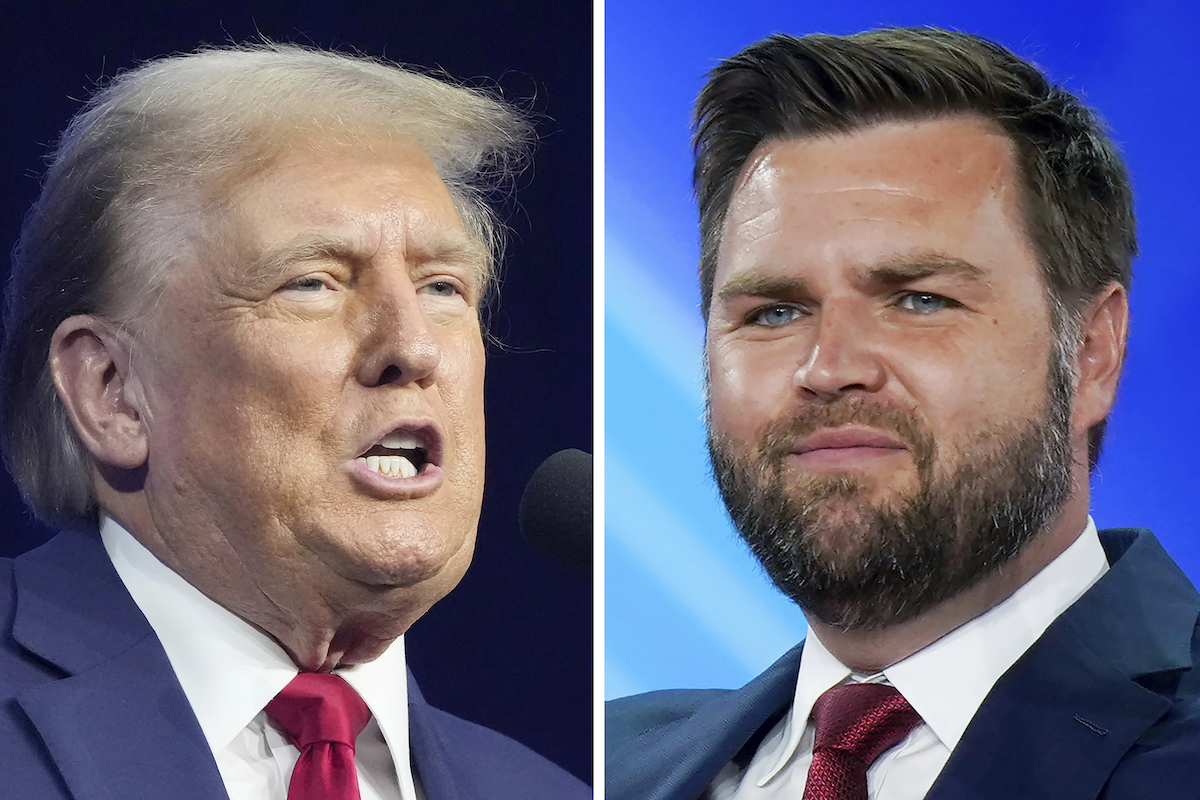 JD Vance and Trump side by side profile photo