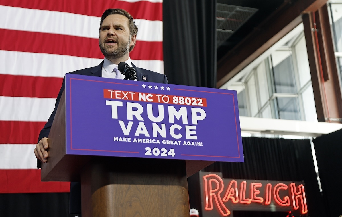 JD Vance speaks at campaign event in Raleigh, N.C., 09-18-2024