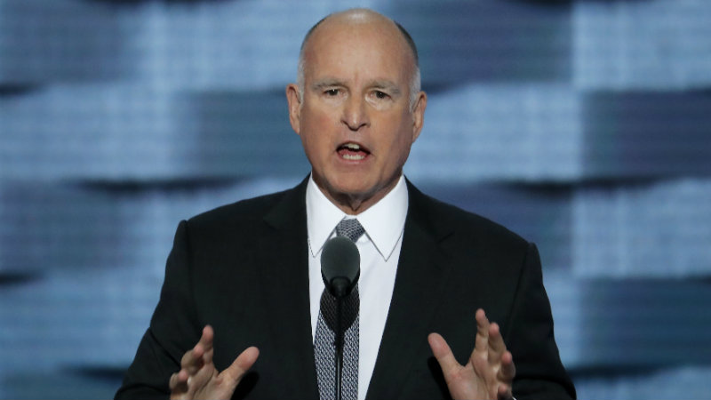 Jerry Brown speaks at DNC, rotator