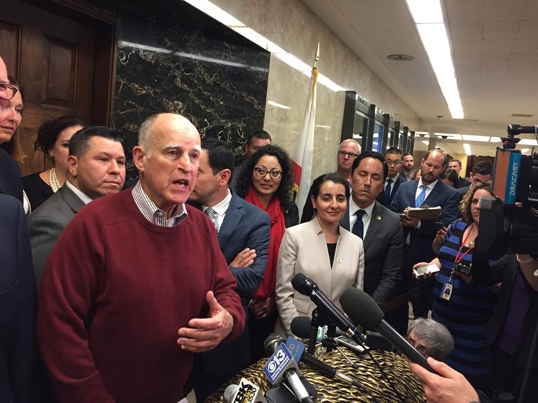 Jerry Brown after gas tax vote