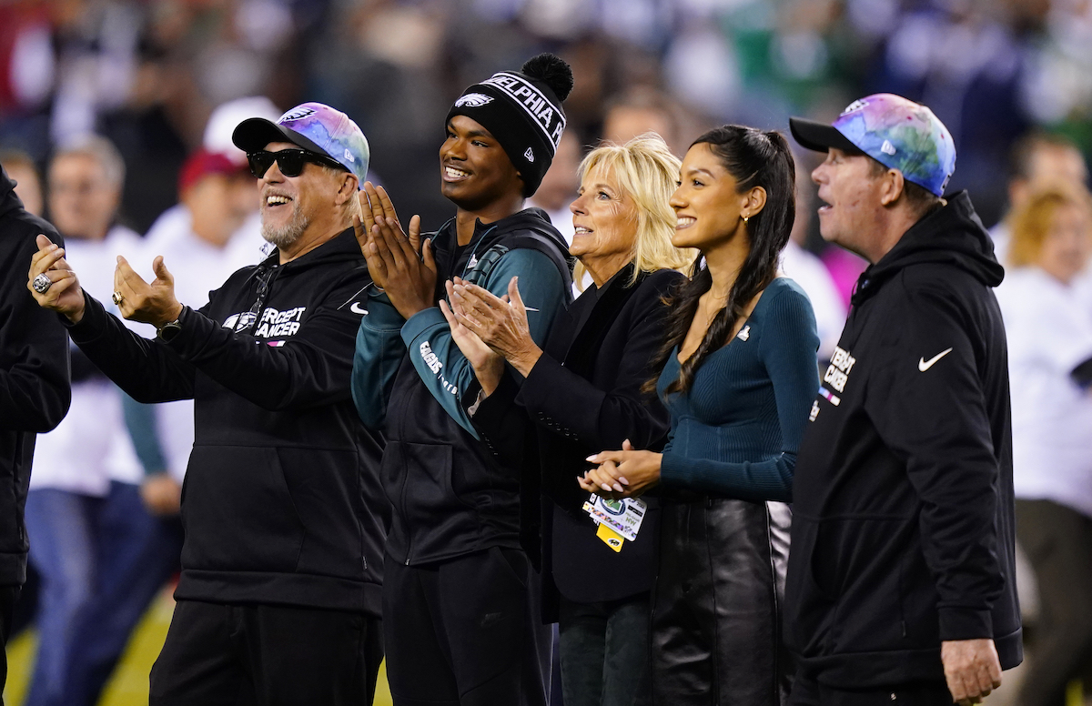 Jill Biden at Philadelphia Eagles game Oct. 16