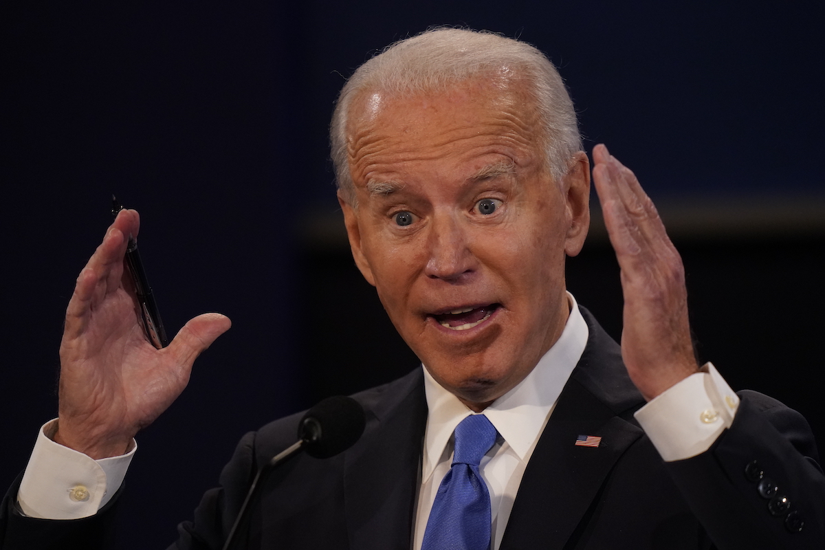 Joe Biden 3rd debate hands up