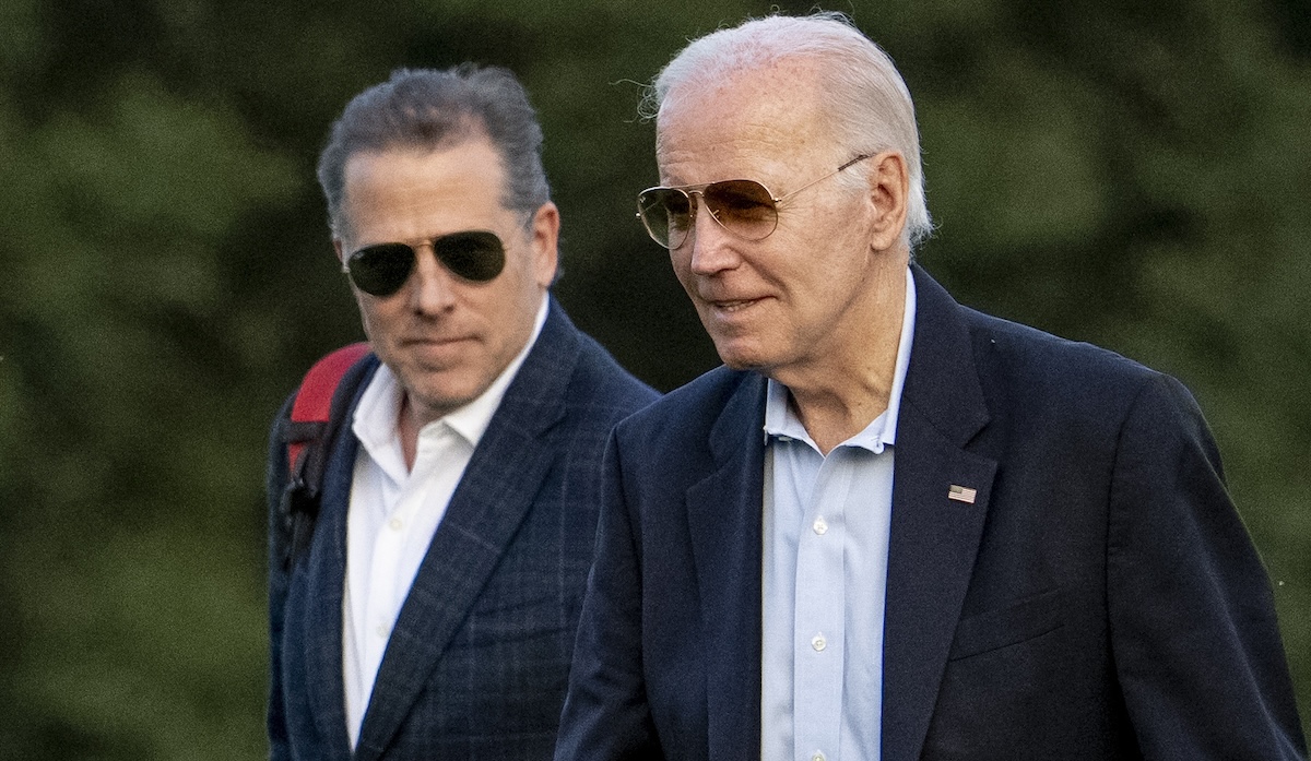 Joe Biden and Hunter Biden at Fort McNair, 6-25-2023