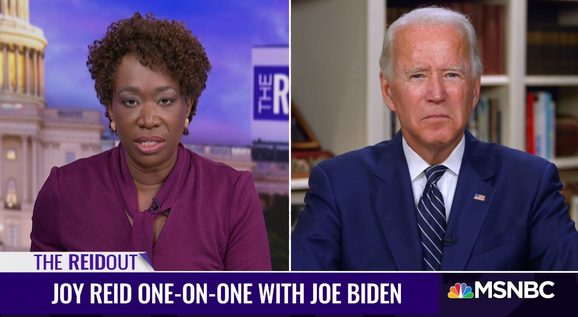 Joe Biden on Joy Reid show