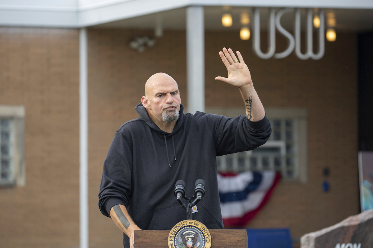 John Fetterman campaigning 090522 AP