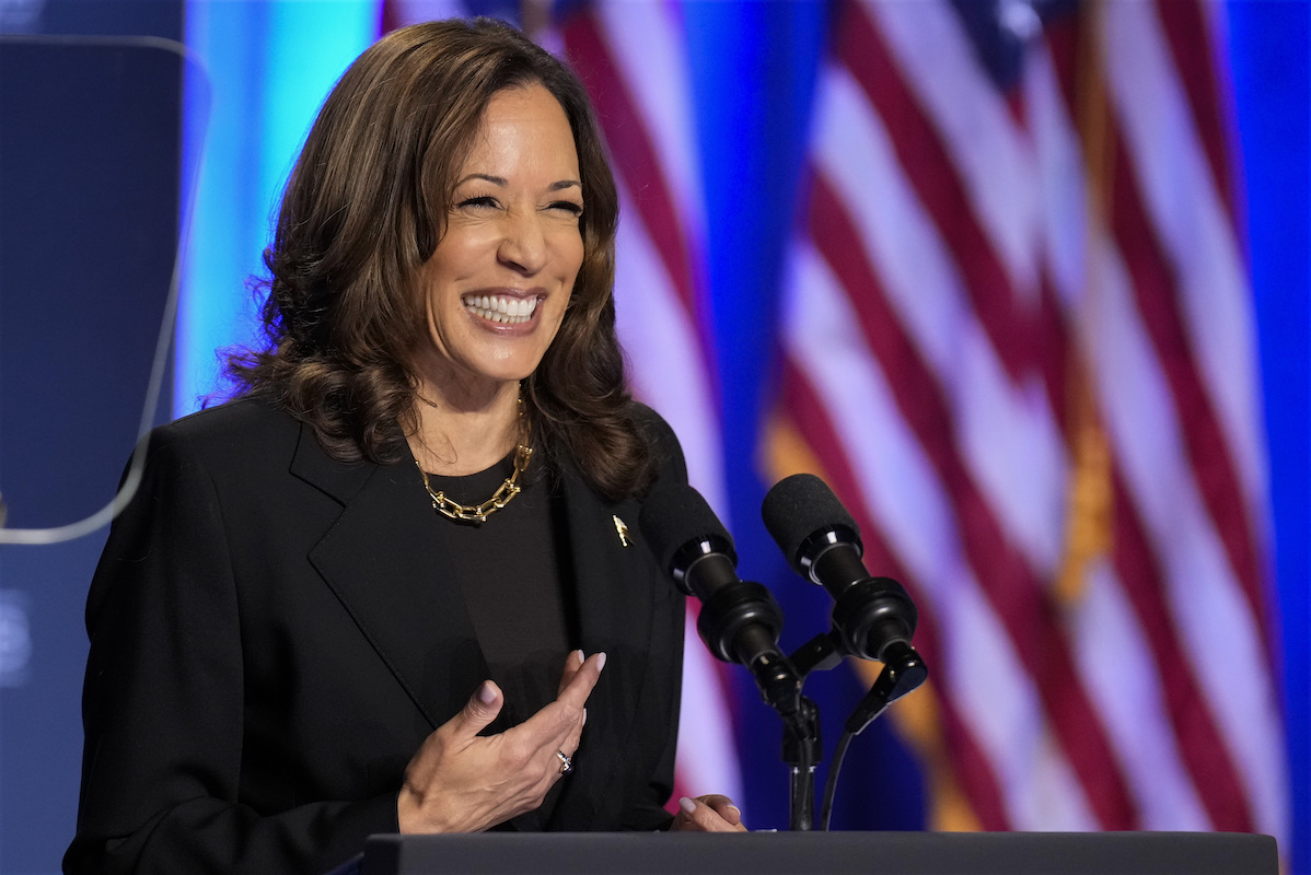 Kamala Harris en un mitin en Pittsburg
