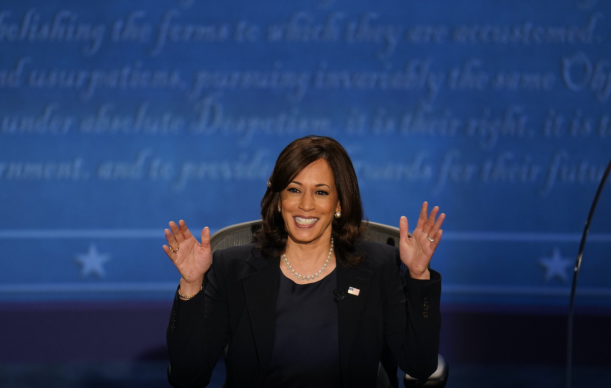 Kamala debate smiling