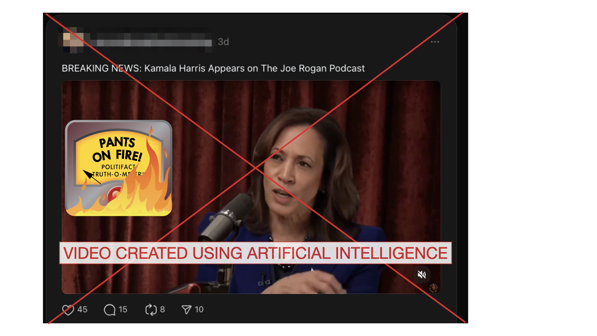 Kamala Harris Joe Rogan FB check