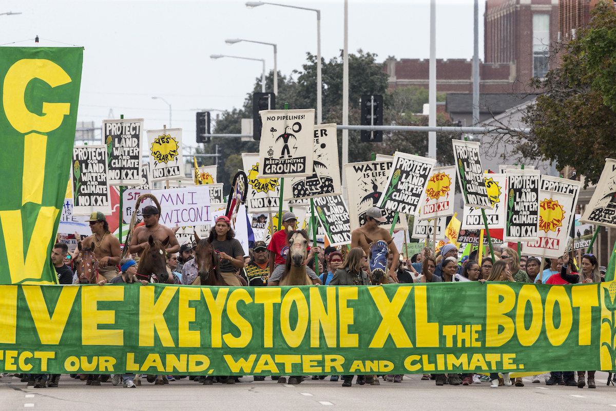 Keystone pipeline protest march 2017
