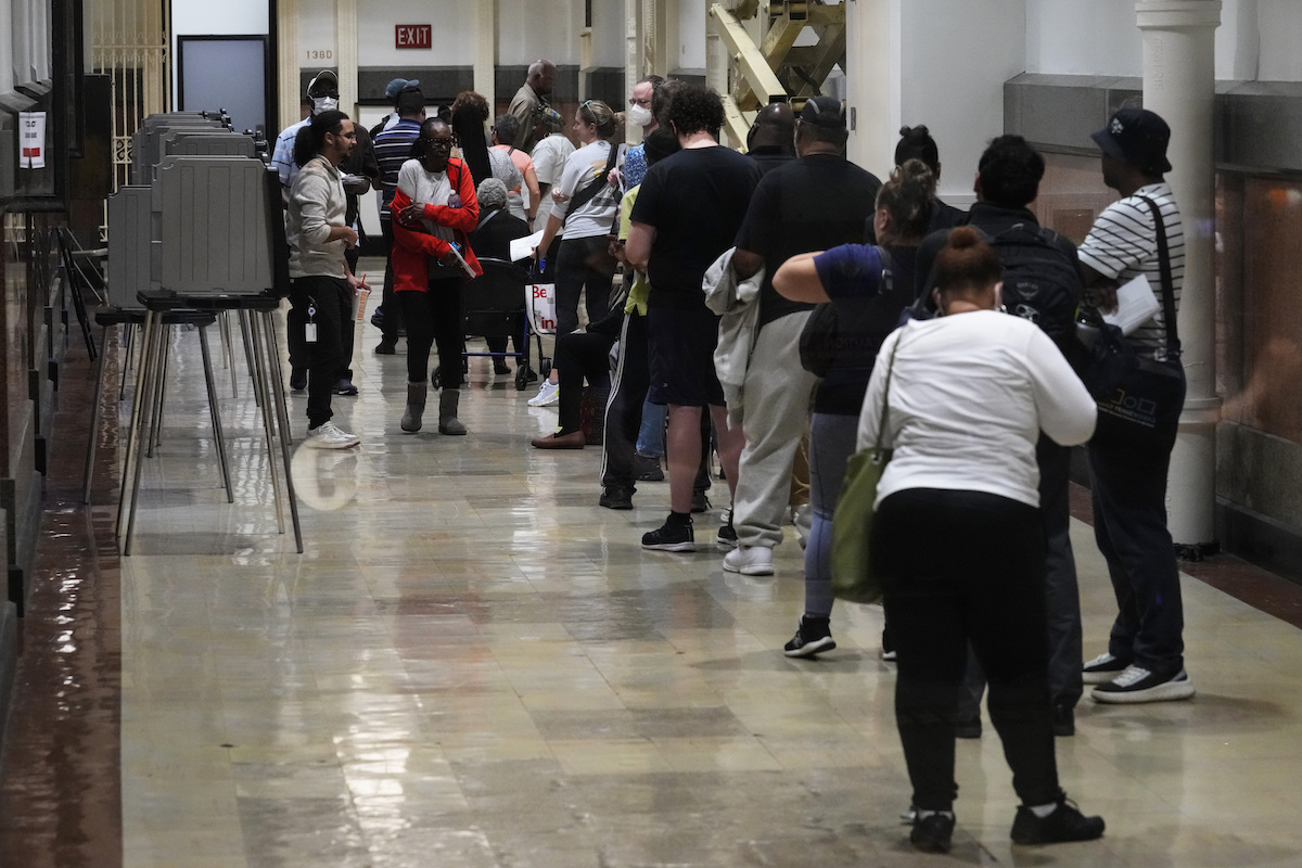 Line to fix ballots Philadelphia PA 11-7-22