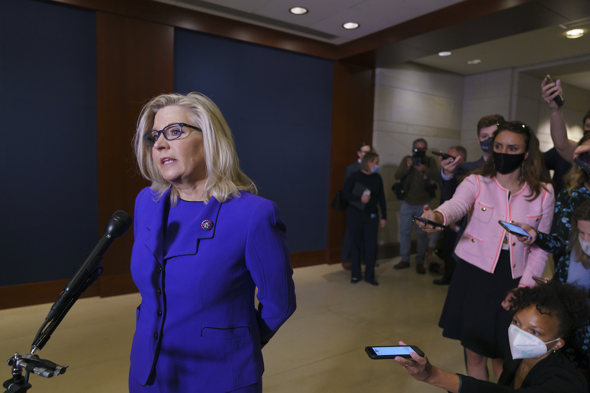 Liz Cheney speaks to reporters 5-12-21