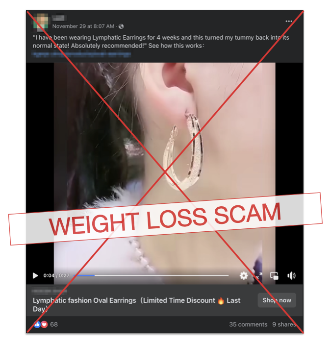 Lymphatic earrings claim edited screenshot