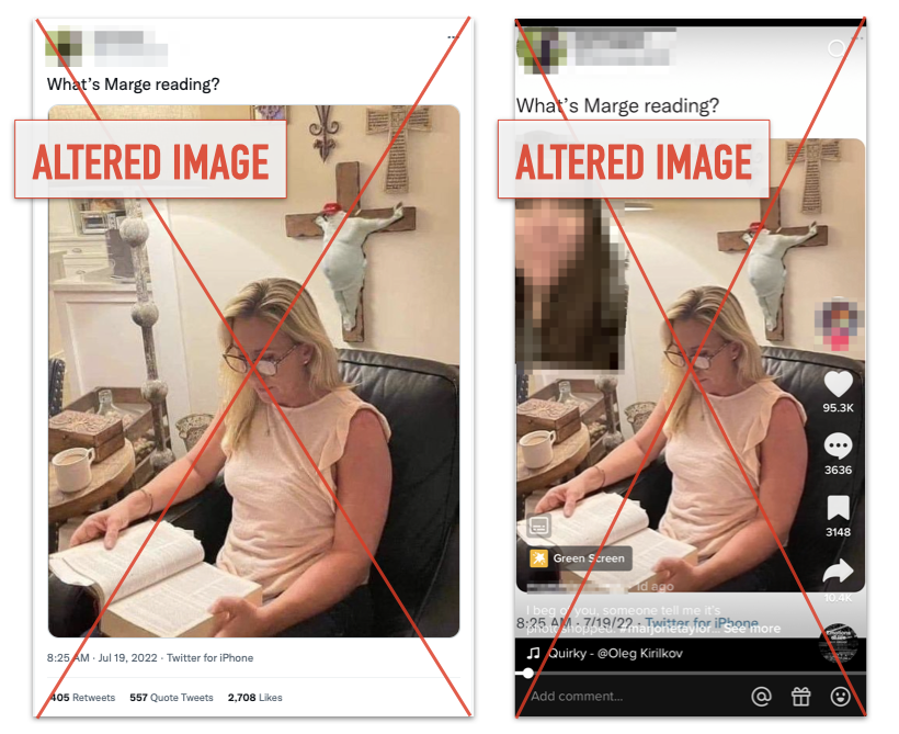 MTG fake Trump cross image