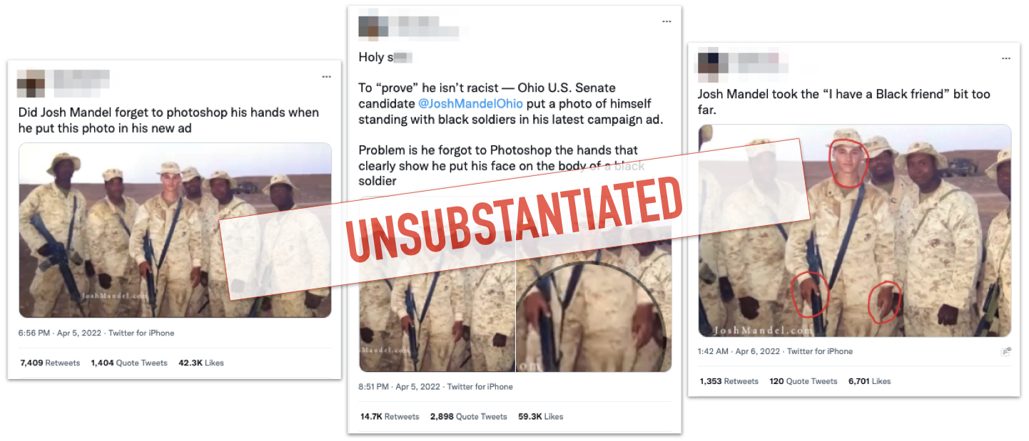 Josh Mandel photoshop claim tweets