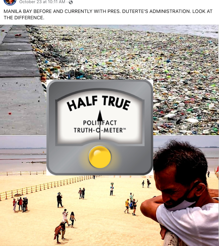 Half True image embed Duterte beaches
