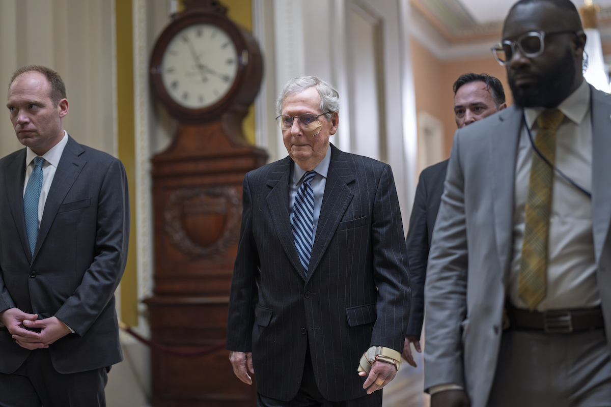 McConnell walking into Senate Chamber