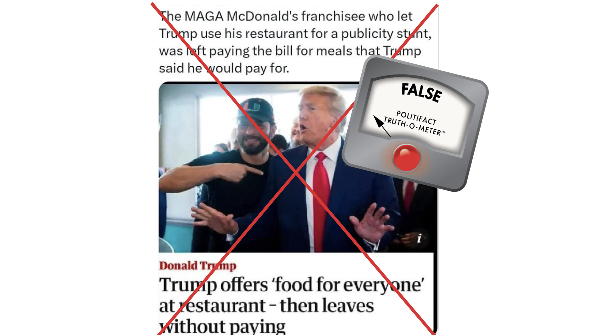 False claim Trump McDonald's, 10/21/24