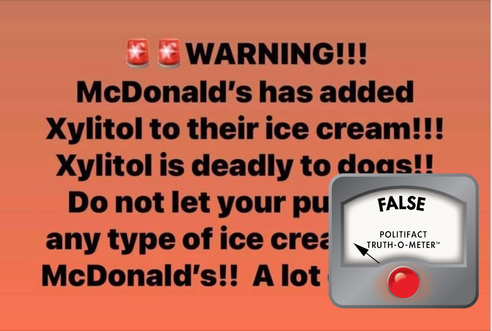 mcdonalds xylitol ice cream meme